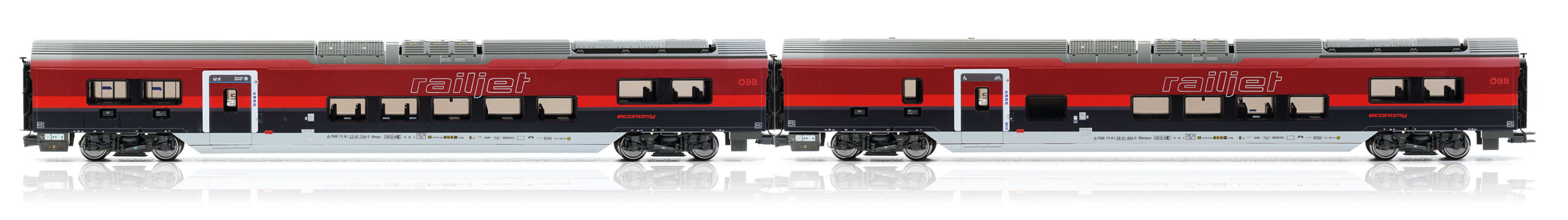 JC71201 ÖBB Railjet Wagen-Set 2-tlg. DANI Ep.6