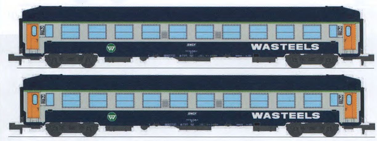NW-348 Wasteels Schlafwagen-Set 2-tlg UIC Ep4/5