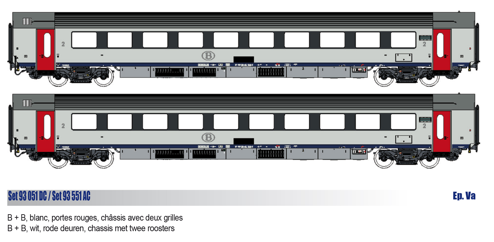 93551 SNCB Reisezugwagen-Set 2-tlg Ep.5 AC