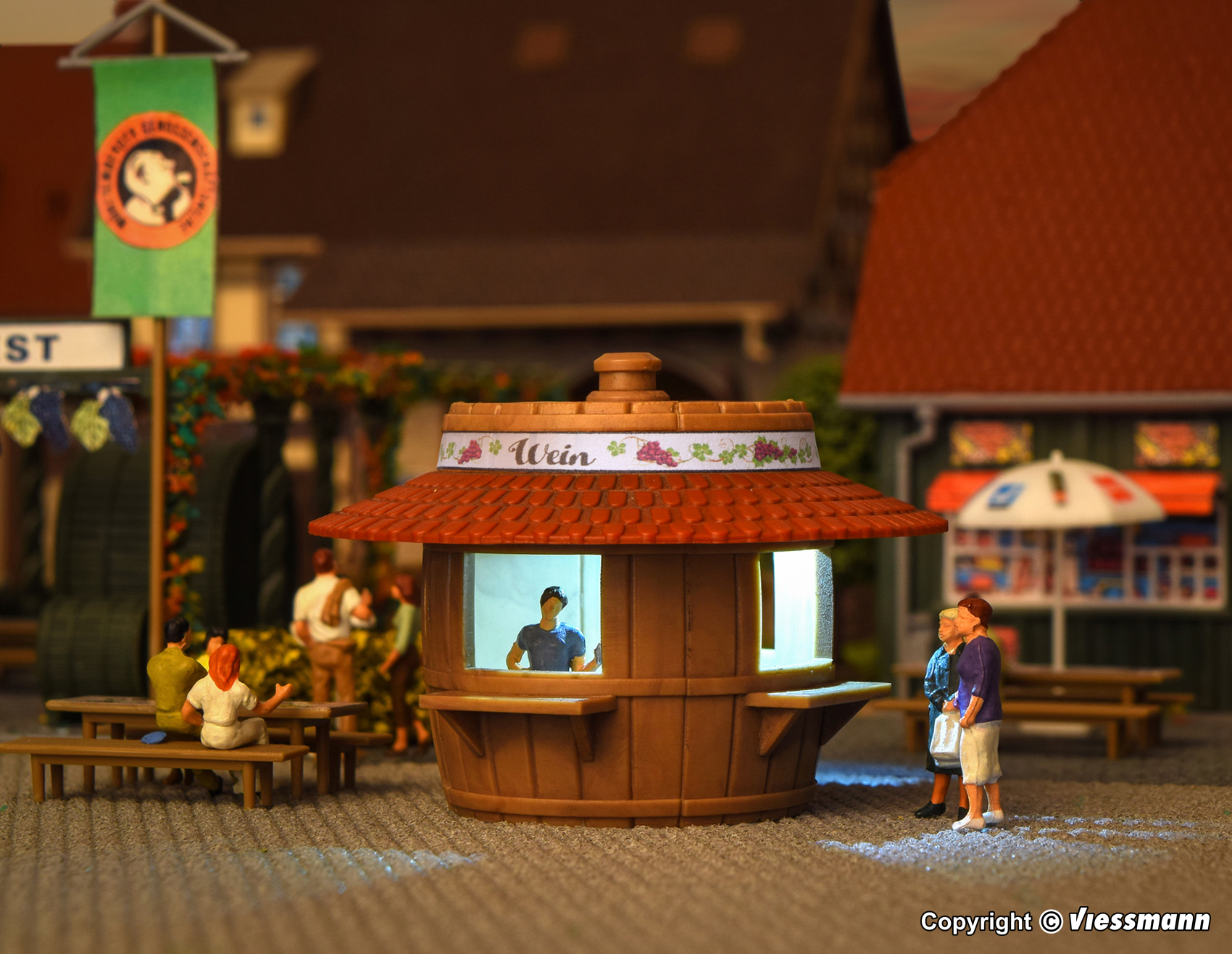 Kibri 38673 Verkaufsstand Bier u. Wein