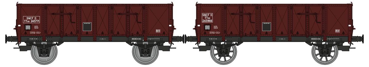 WB-916 SNCF offener Güterwagen-Set 2-tlg. Ep.2