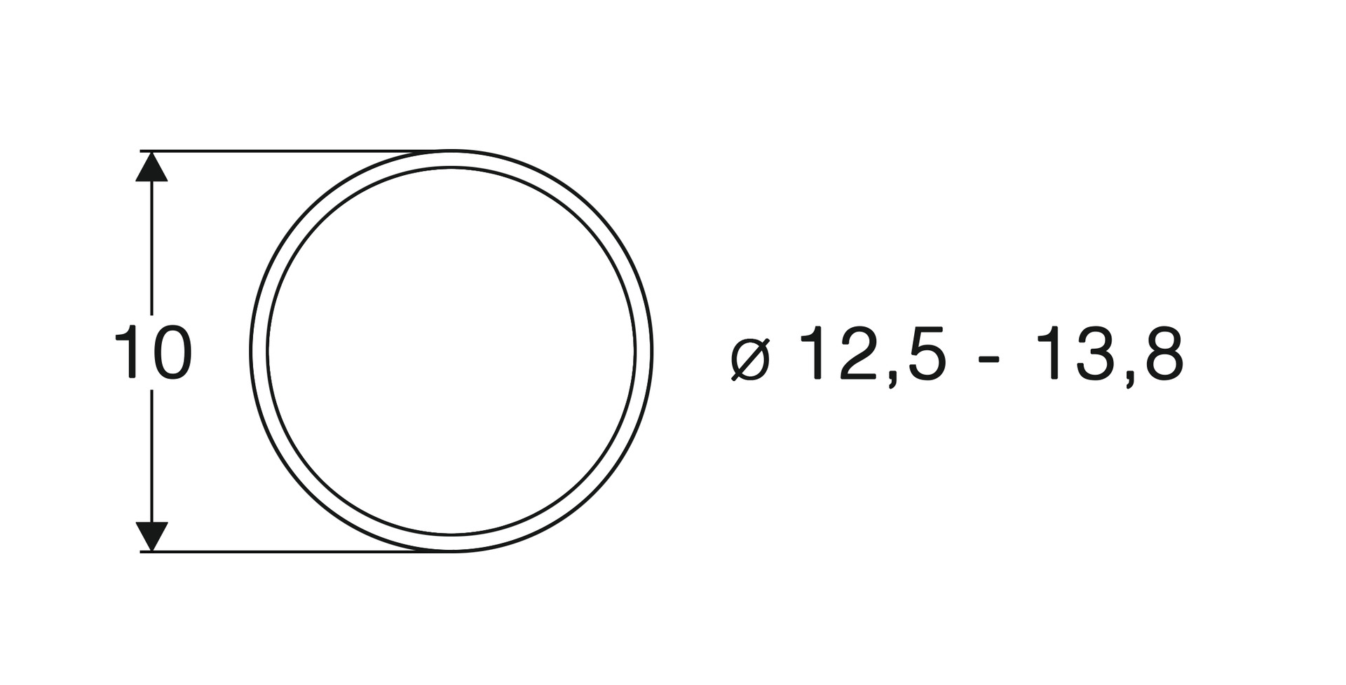 Roco 40066 Haftreifen 12,5 -13,8 mm 10 St.