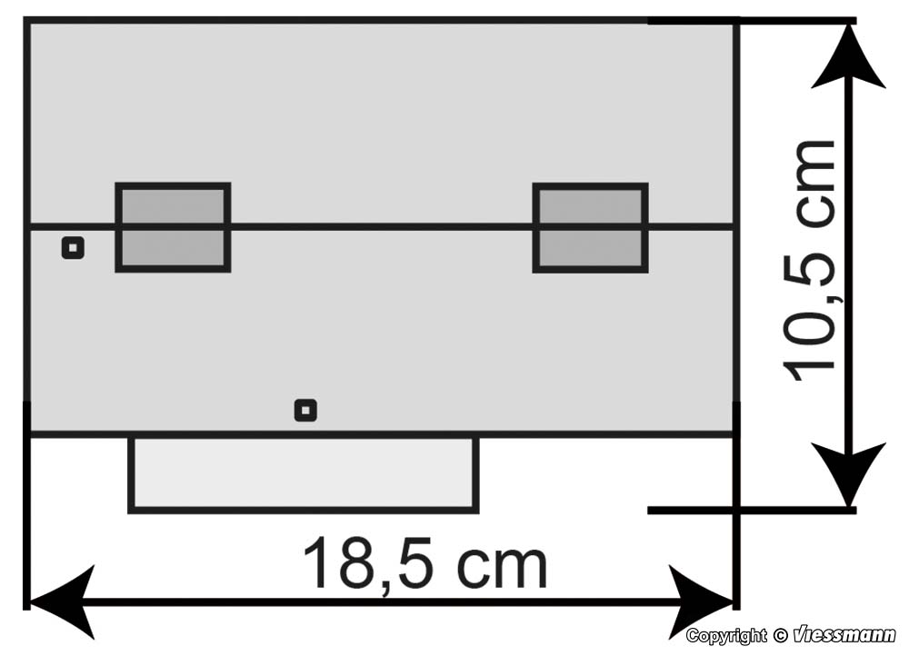 Kibri 37438 Lokschuppen, zweiständig