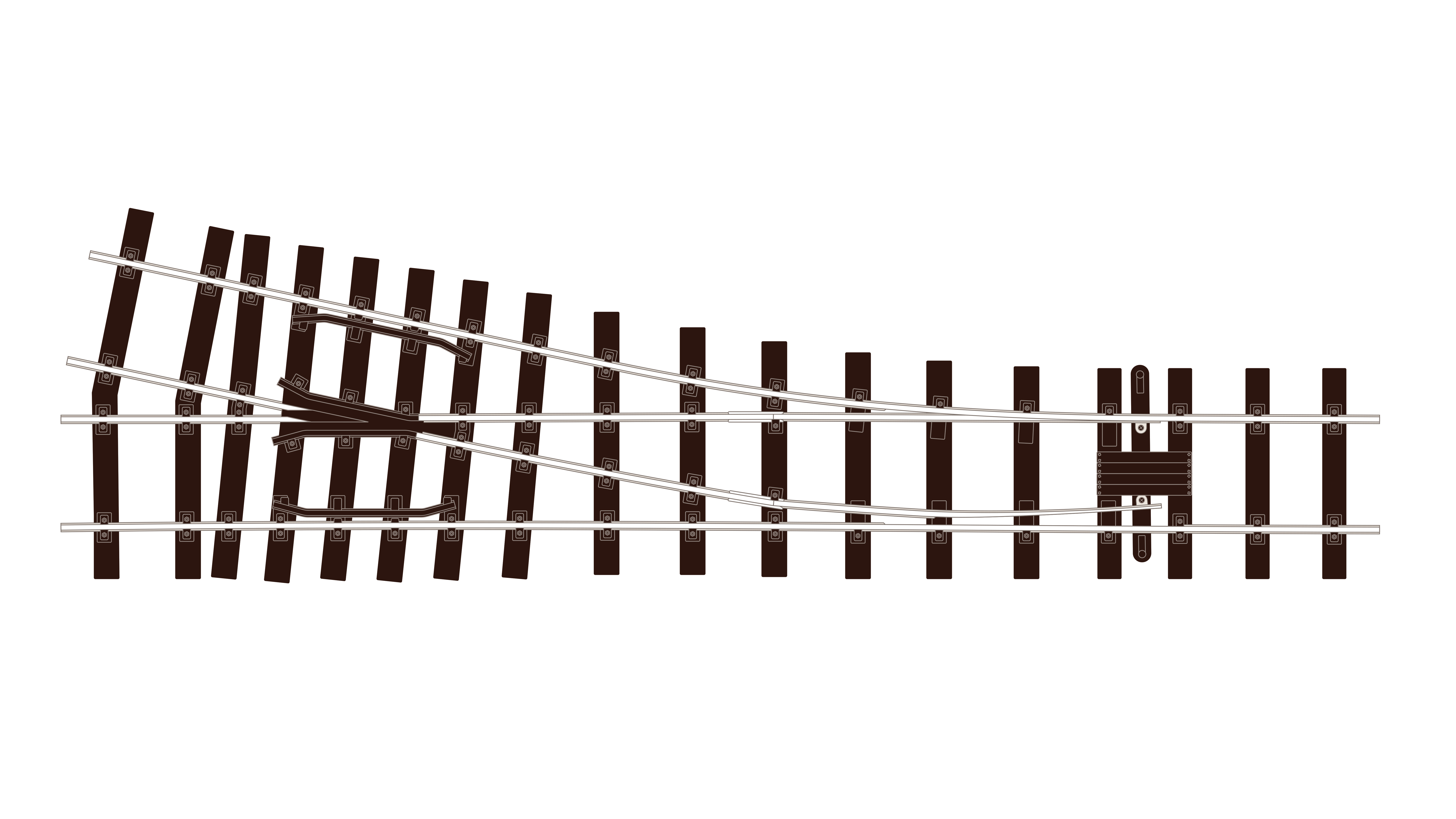 SL995 Weiche rechts,Radius 122cm