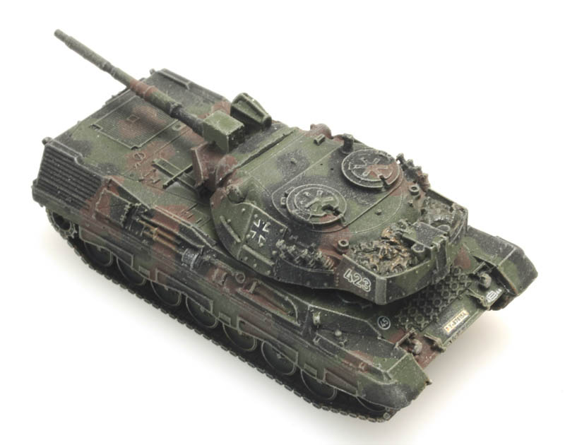 Artitec 6160043 BRD Leopard 1A1A2 Fleck.tarn. Eisenbahn