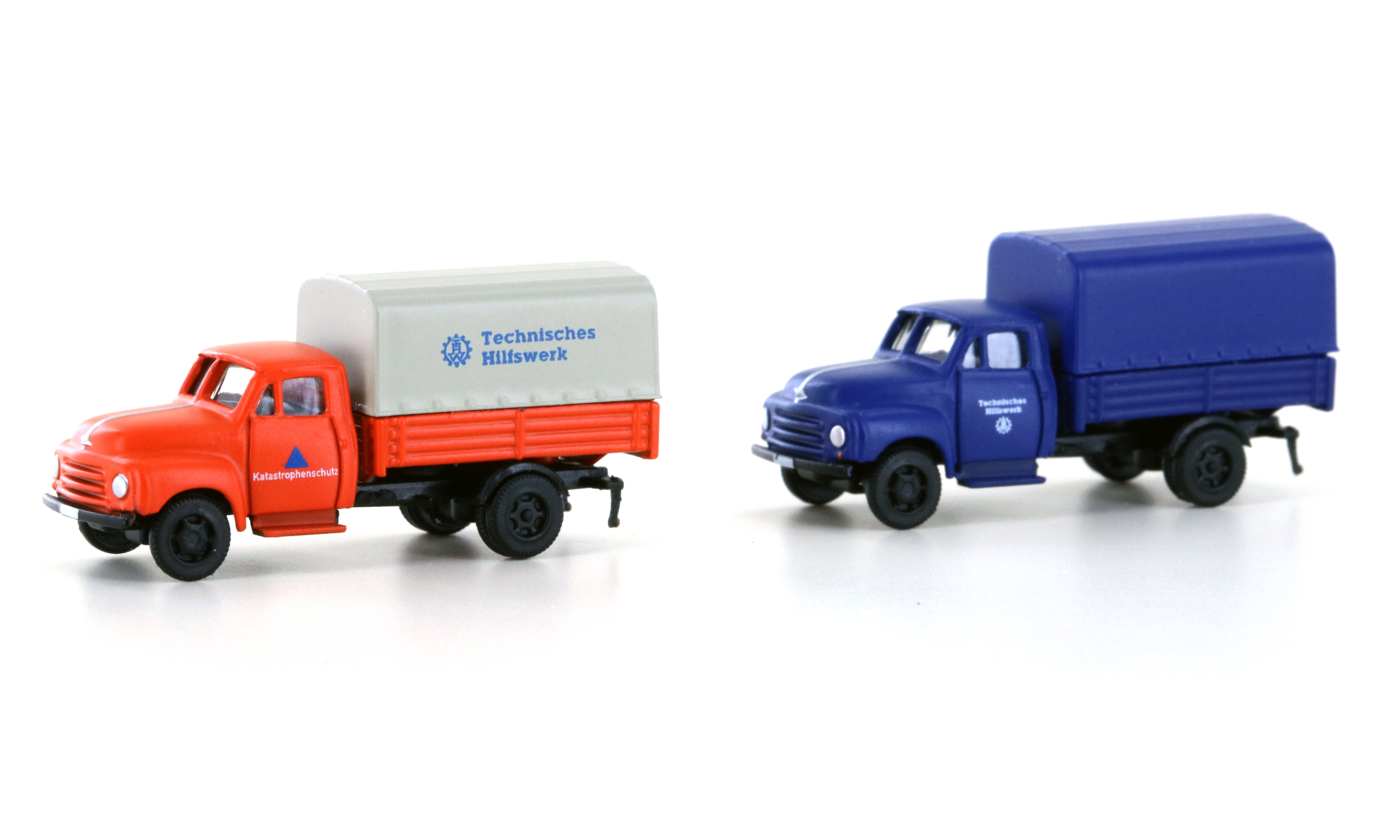 3235 2er Set Opel Blitz Pritsche/Plane THW