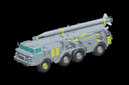Trumpeter 751025 Luna-M w/9M21 Rakete auf FROG-7