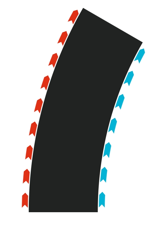 52004 Hybrid: Curves Radius 2 30° (2x L, 2x R)