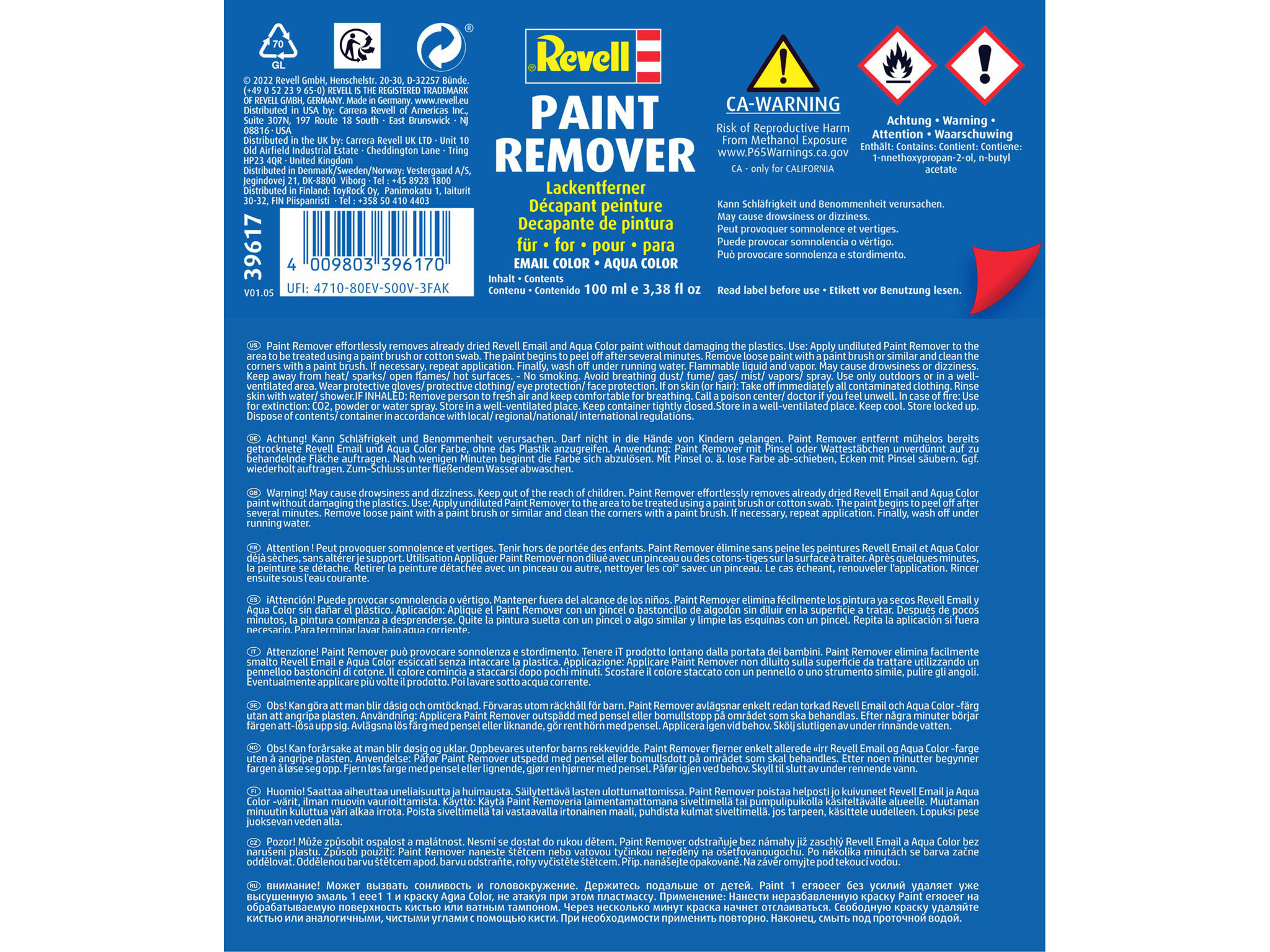 Revell 39617 Lackentferner - Paint Remover