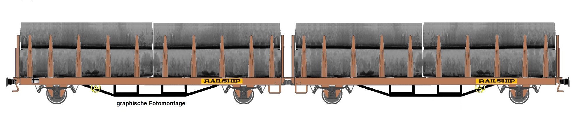 NPE NW52203 DR-Railship Flachwagen Laas Ep