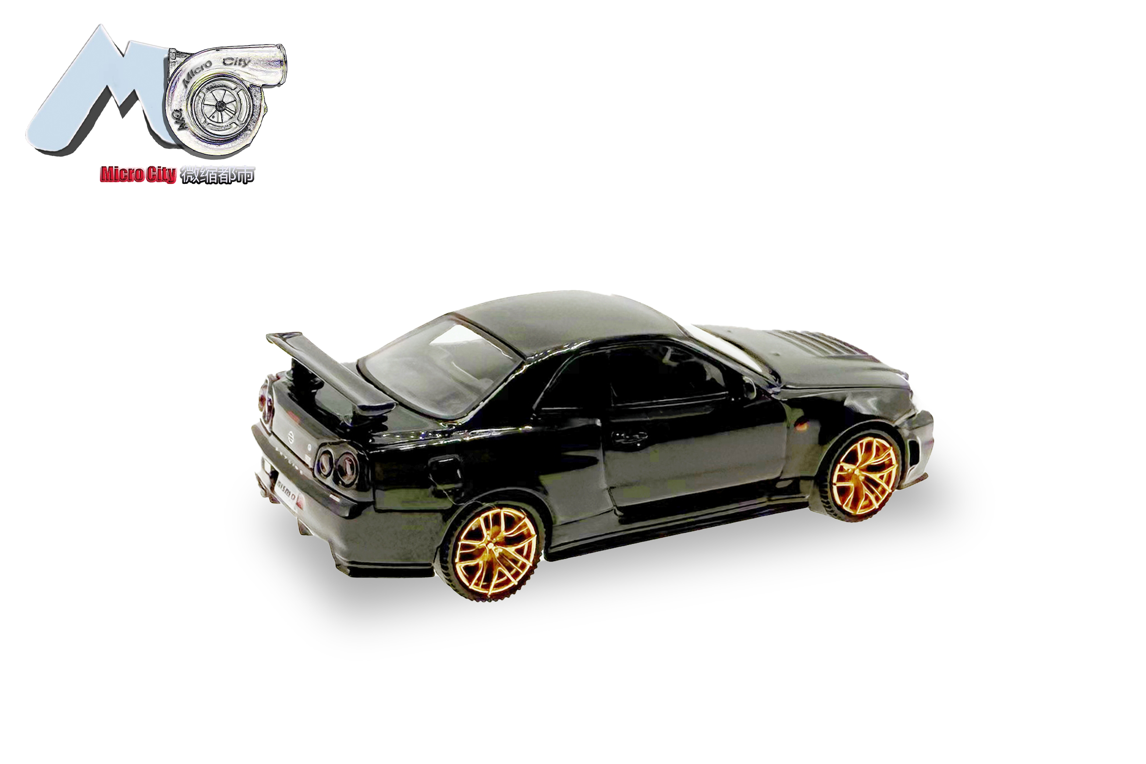 Herpa 87MC000046 MicroCity: Nissan GTR 34 schwarz