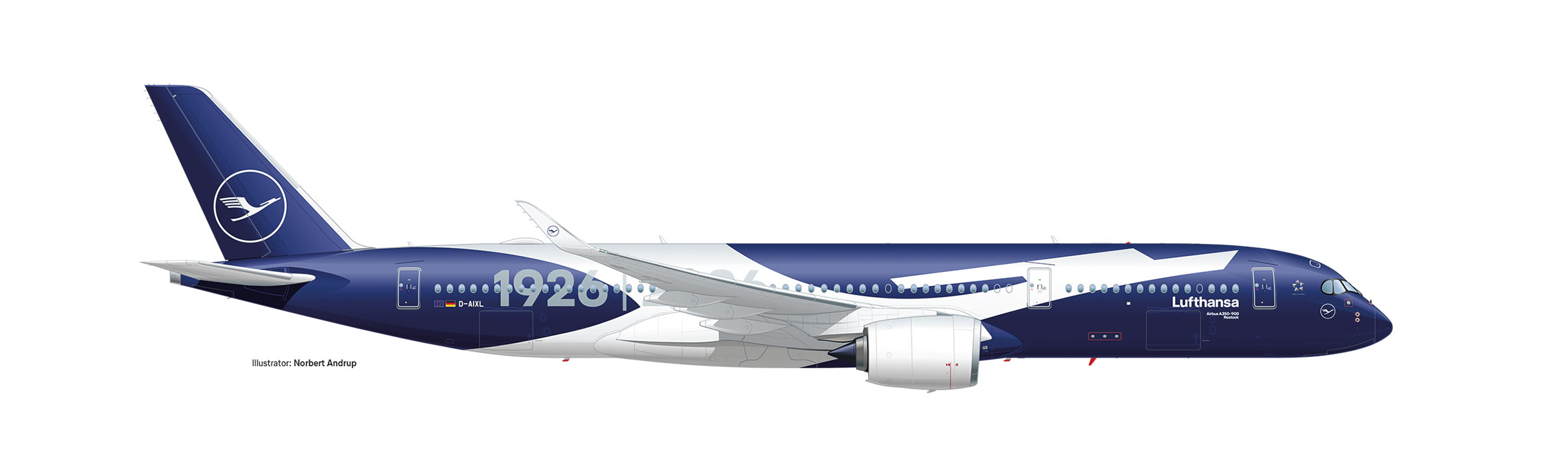 614924 Airbus A350-900 Lufthansa/100 Jahre