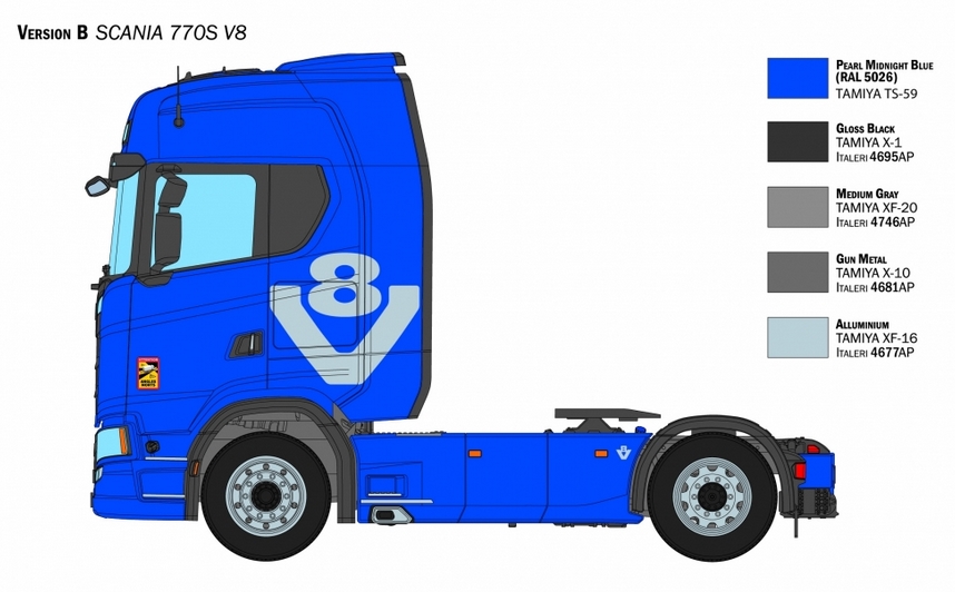 Italeri 3965 Scania 770 S V8 'White Cab'