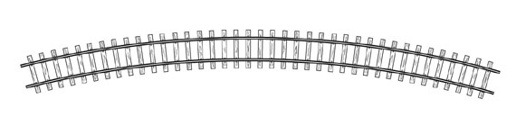 4294507 Gleis gebogen R 520 mm 30°
