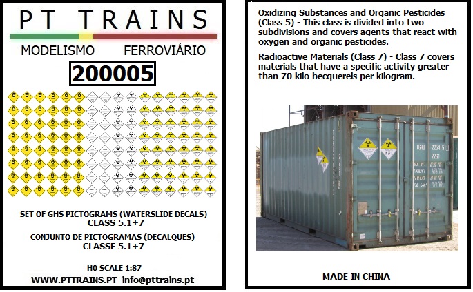 PT200005 Set Wasserdecals Piktogramme radioaktiv