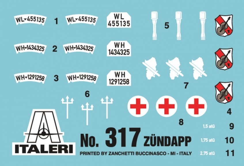 Italeri 0317 Motorrad-Gespann Zündapp KS750