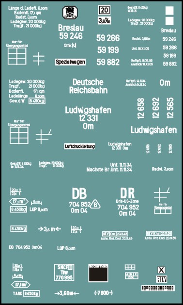 Makette 2828 Beschriftungssatz Breslau 1