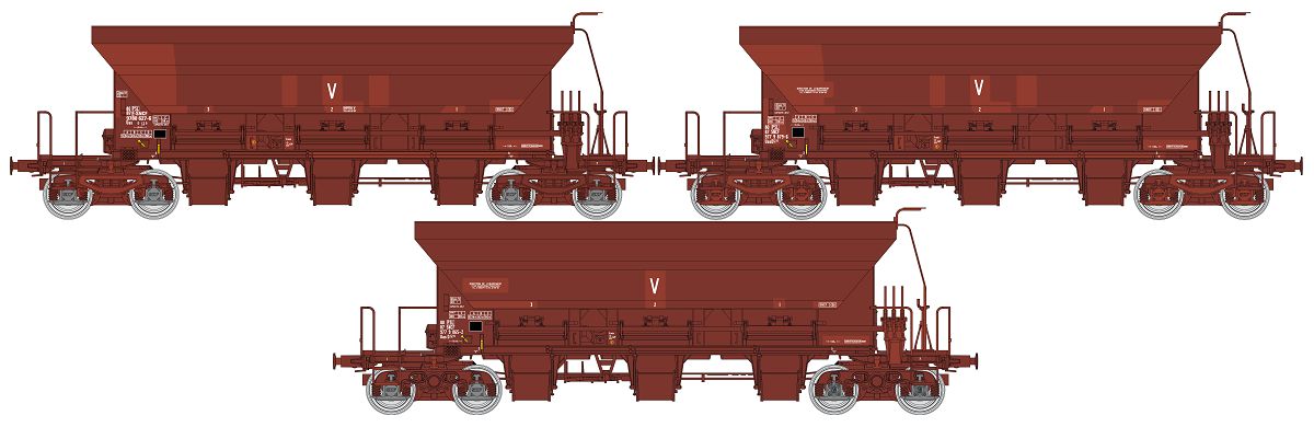 REE Modeles WB-806 SNCF Selbstentladewagen-Set 3-tlg. Ep.6
