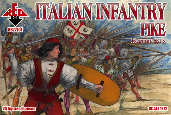 Red Box RB72101 Italian Infantry (Pike) . Set 3. 16 cent