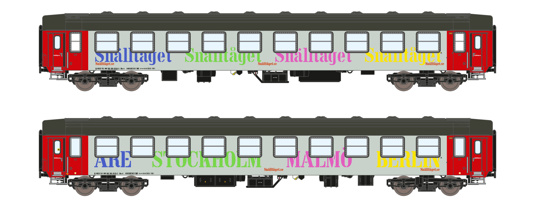 25501 Snälltaget Liegewagen-Set 2-tlg. Ep.5/6