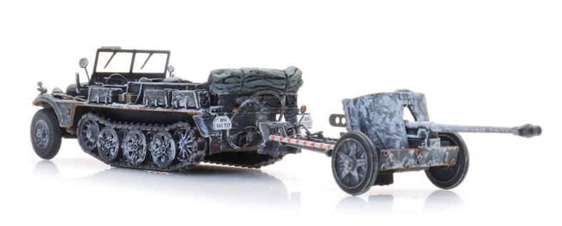 Artitec 6870489 Sd.Kfz.10 & PAK 38 grau Wehrwacht Winter