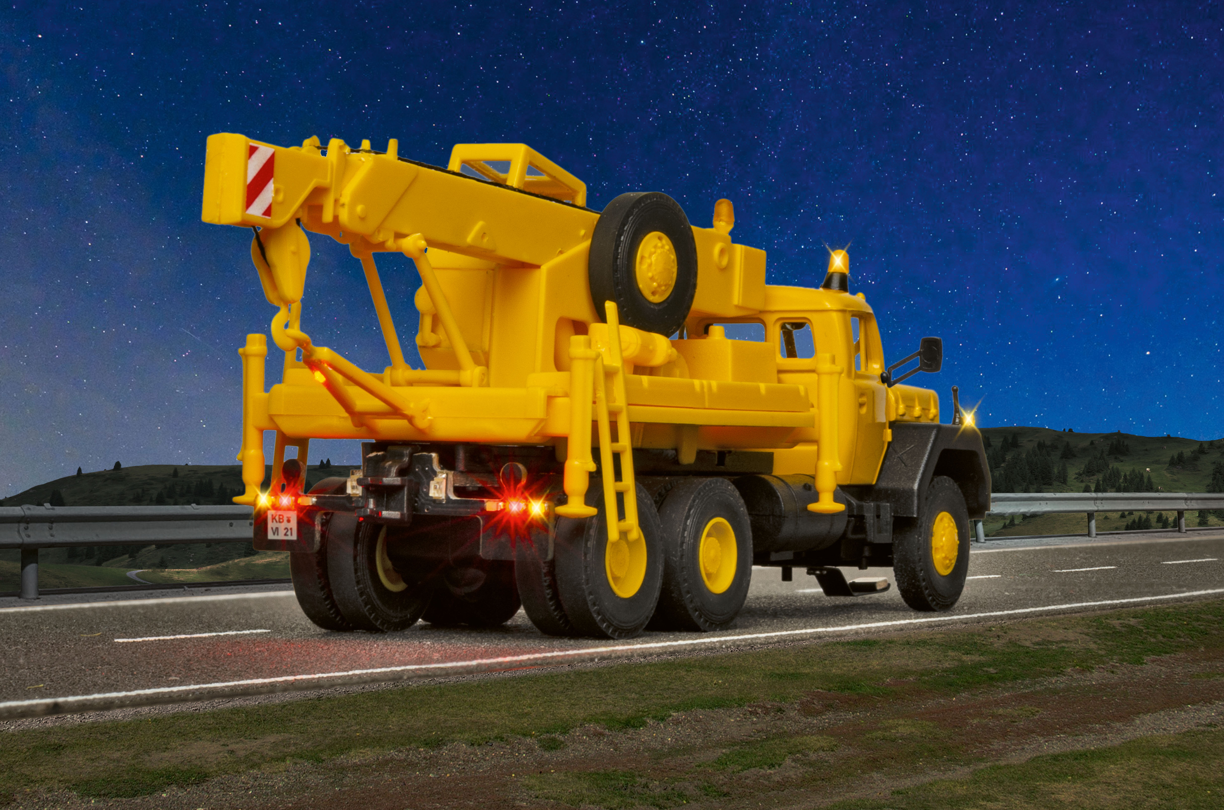 Viessmann 8021 CarMotion: Magirus Deutz Bergekran gelb