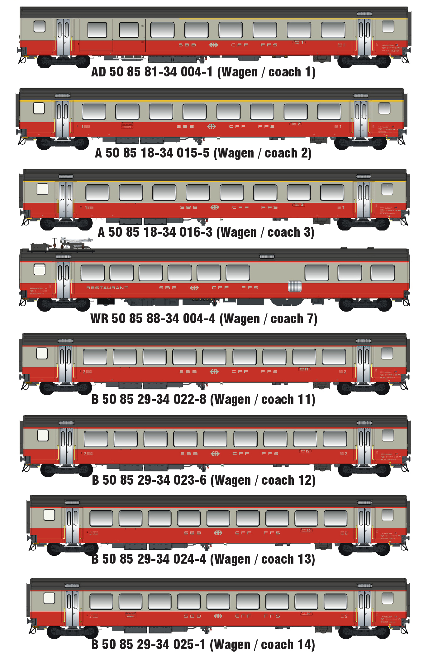 MW2108AC SBB Swiss Express Set 8-teilig Ep.4 AC