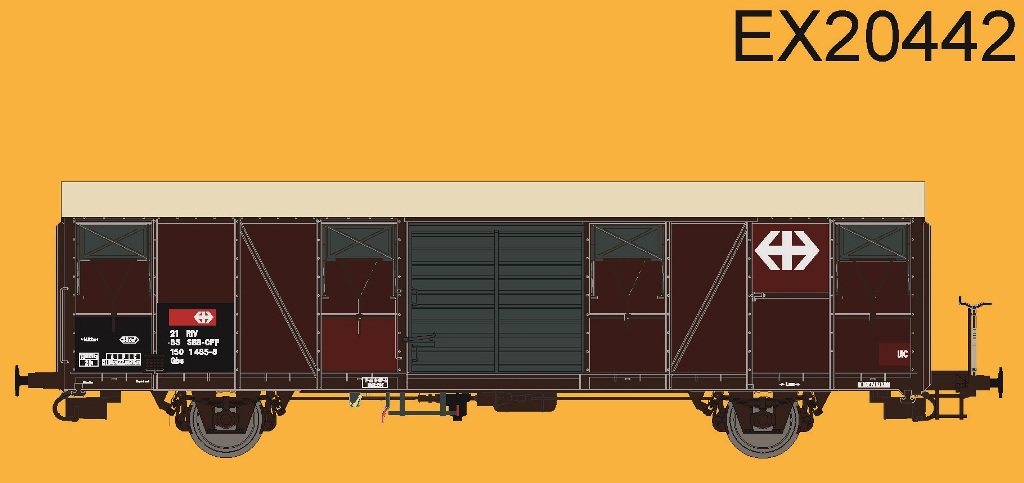 Exact-train 20442 SBB gedeckter Güterwagen Gbs Ep.6