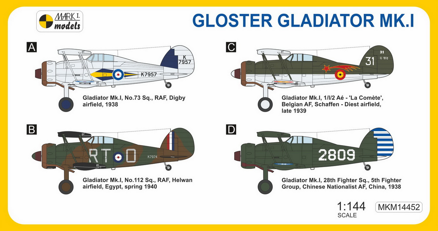 Mark 1 MKM144052 Gloster Gladiator Mk.I