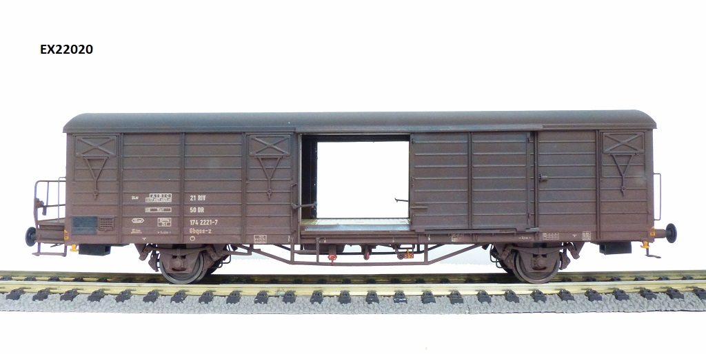 Exact-train 22020 DR ged. Güterwagen Gbqss-z Ep.4a