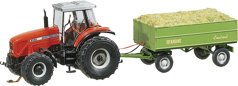 Faller 161536 Traktor MF mit Anhänger