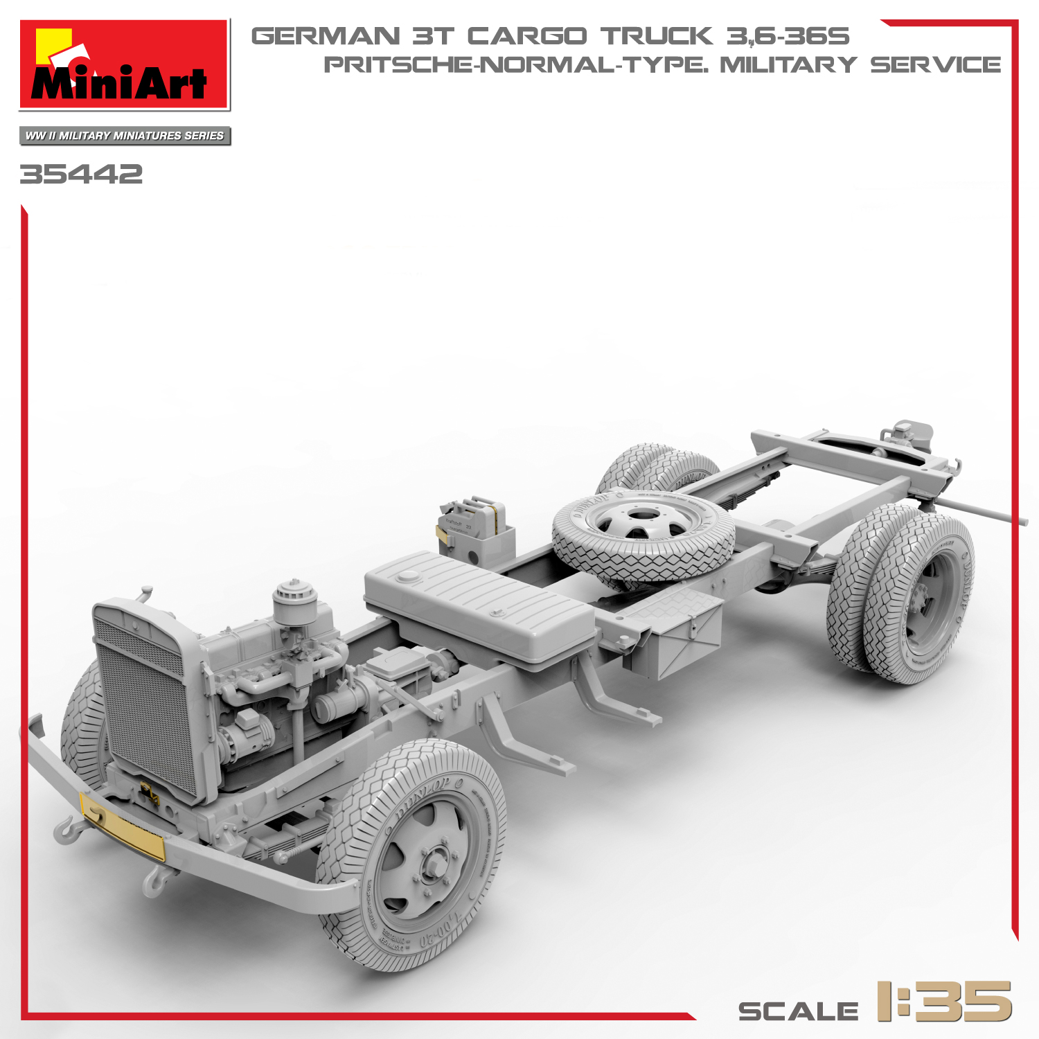 MiniArt 35442 German 3t Cargo Truck 3,6-36S.