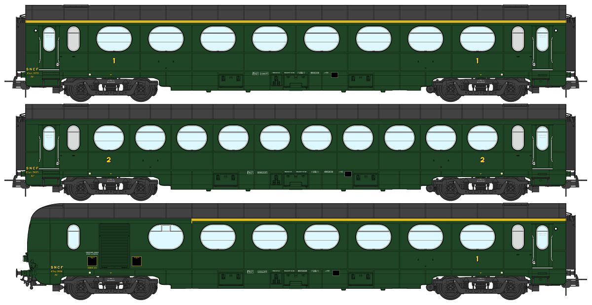VB-494 SNCF Personenwagen-Set 3-tlg. Ep.3b