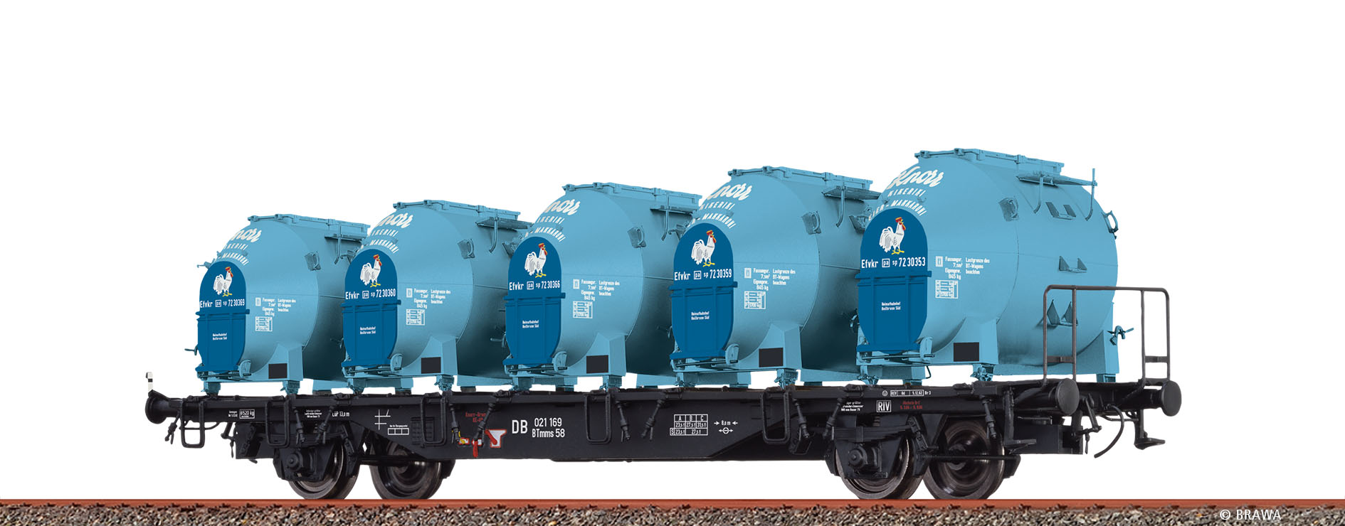 Brawa 49140 DB Güterwagen BTmms58 Ep.3