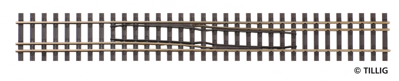 85187 Gleiswechs. links/rechts H0-H0m, L=228mm