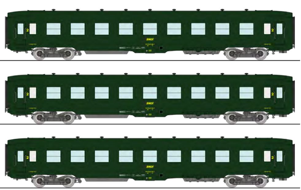 VB-405 SNCF Liegwagen-Set DEV AO 3-tlg Ep.4