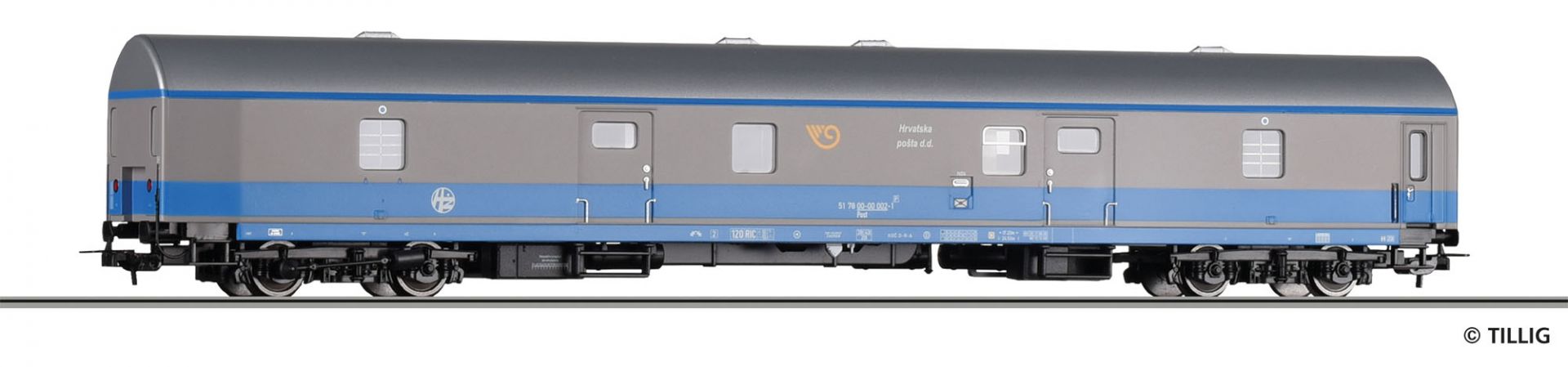 74982 Kroatische Post Bahnpostwagen Ep.5