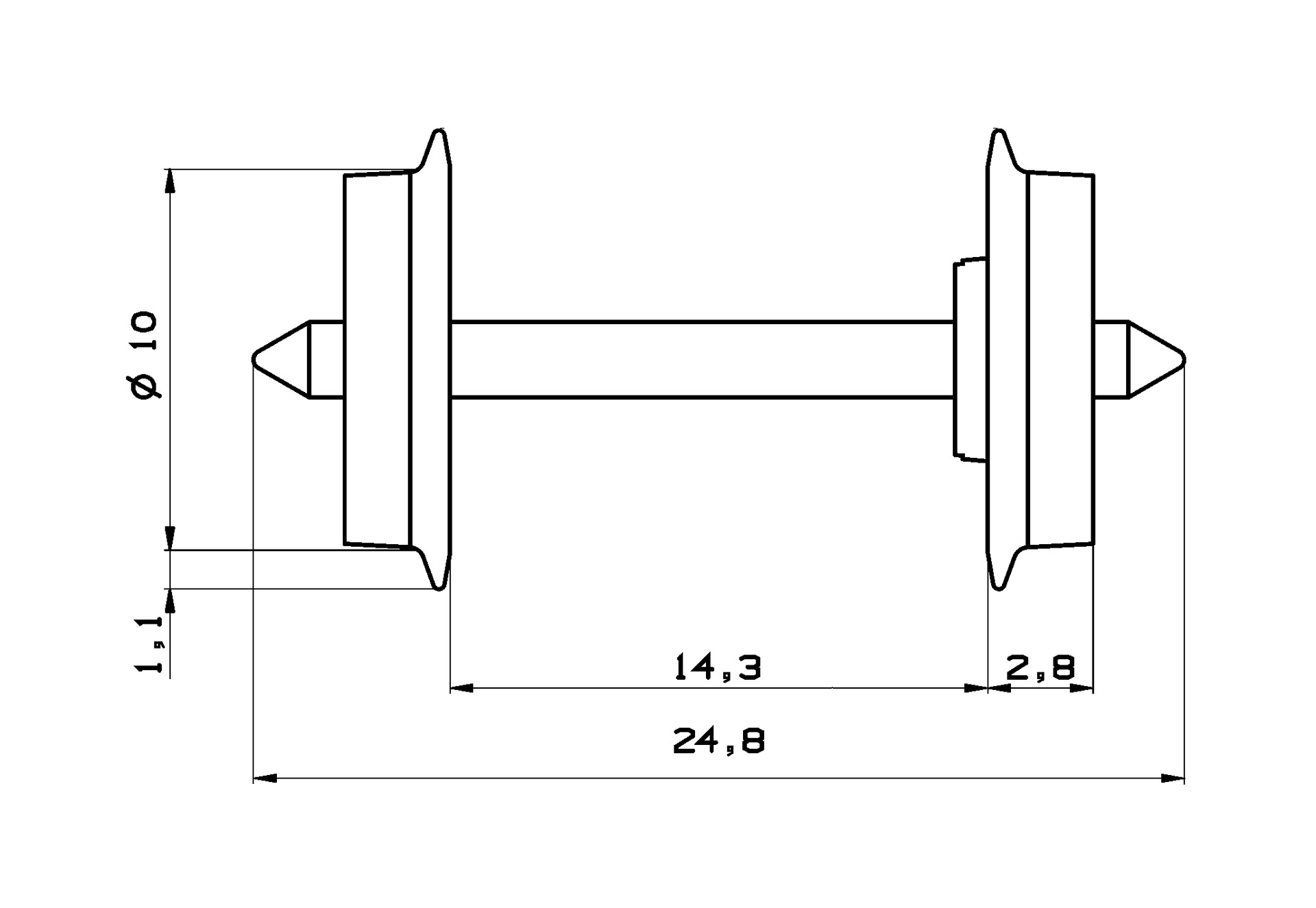 40177 DC-NEM-Normradsatz  ( 10x24.8 mm )