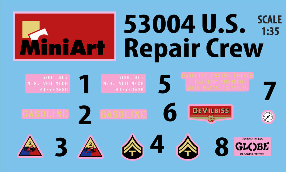 MiniArt 53004 U.S. Repair Crew w/Equipment