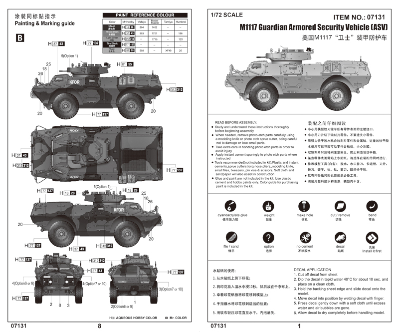 Trumpeter 757131 M1117 Guardian Armored Security Vehicle