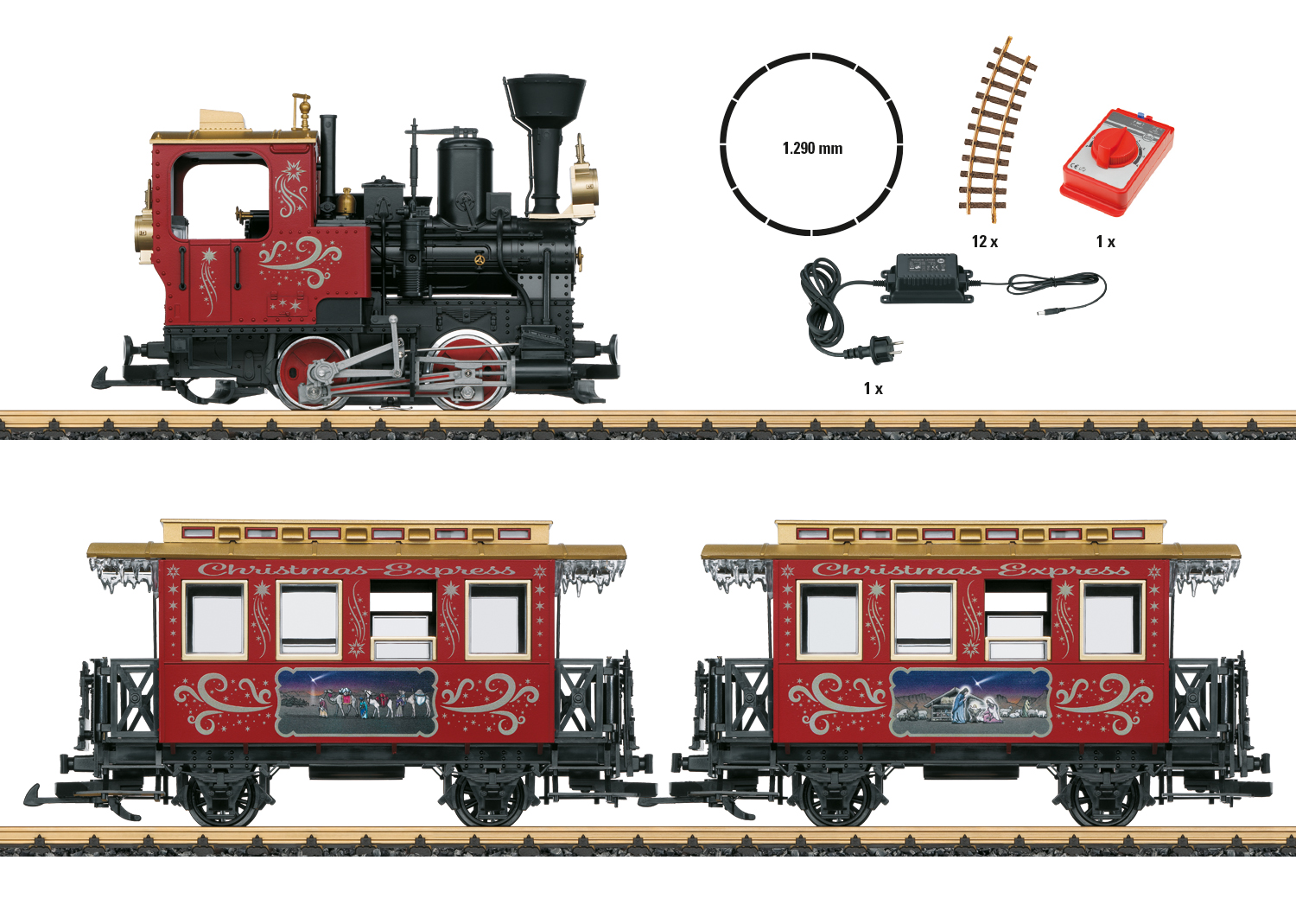 70308 Startset Weihnachtszug