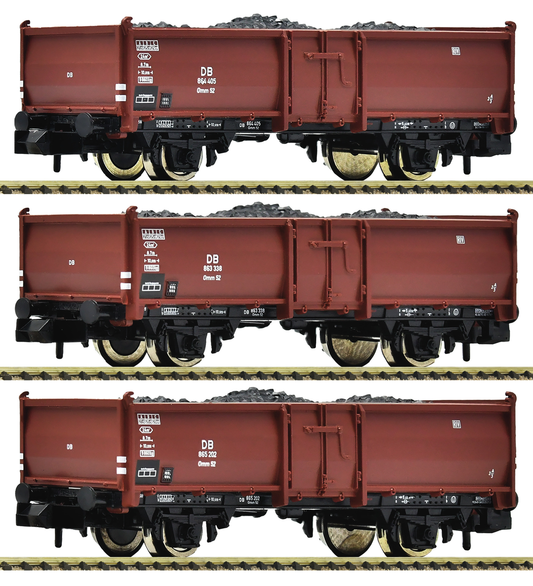 820530 DB offene Güterwagen-Set 3-tlg Ep.3