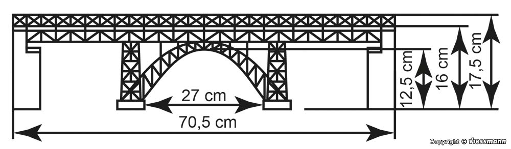 Kibri 39704 Müngstertal Viadukt, Stahlträger