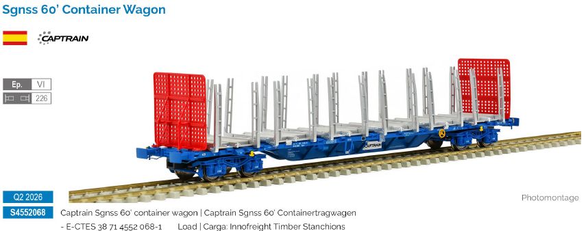 S4552068 Captrain Containerwagen Sgnss60 Ep.6