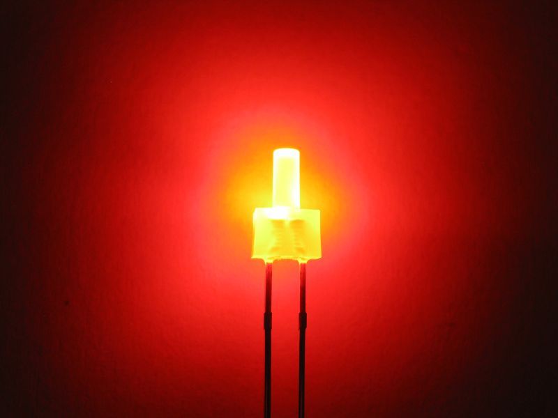 50796 Tower LED lang 2mm rot diffus blinkend
