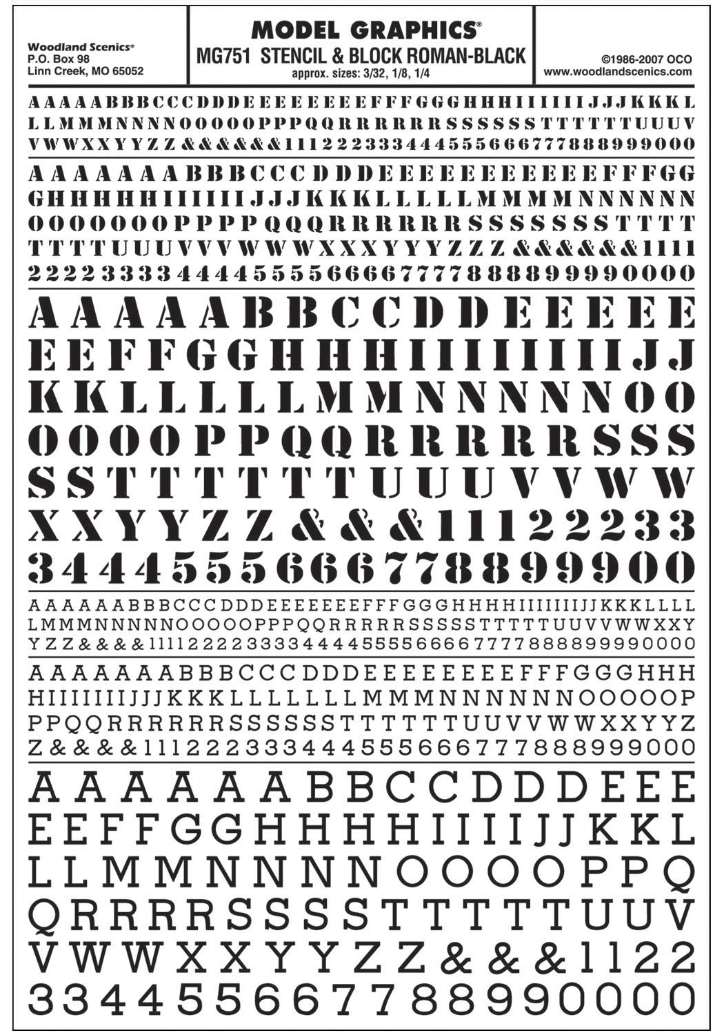 WMG751 Buchstaben, Schablonen & Blockschrift