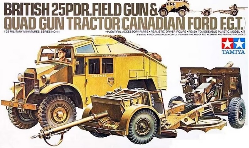 35044 British 25POR GUN & Quad Tractor
