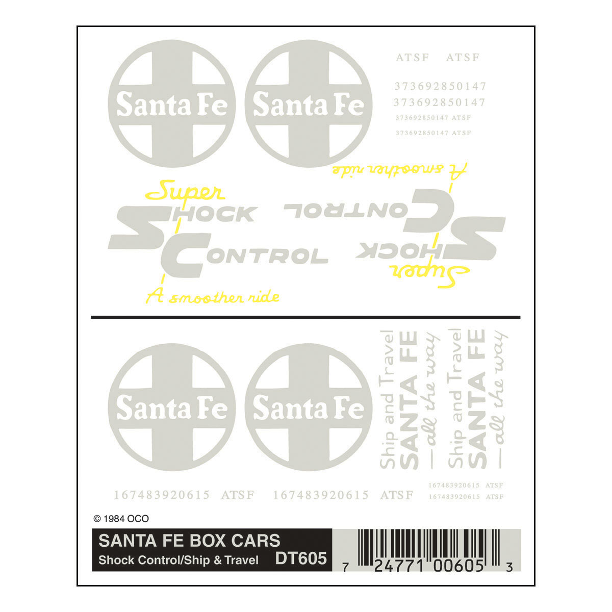 WDT605 Santa Fe Güterwagenbeschriftung