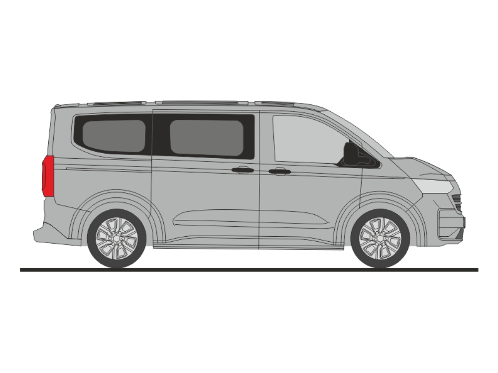 11735 VW T7 Caravelle light grey met.