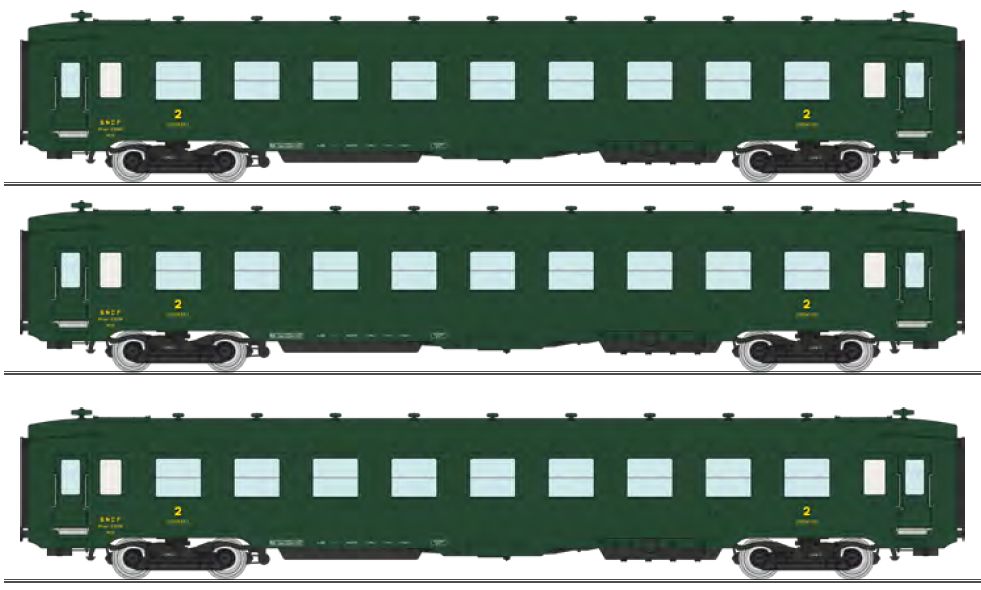 VB-399 SNCF Liegwagen-Set DEV AO 3-tlg Ep.3b